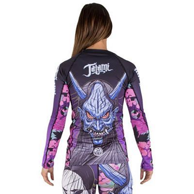 Tatami Ladies Weeping Hannya Rash Guard Black-Blue