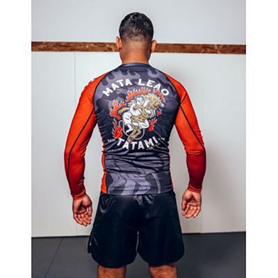 Tatami Mata Leao Eco Tech Recycled Rash Guard Preto-Vermelho