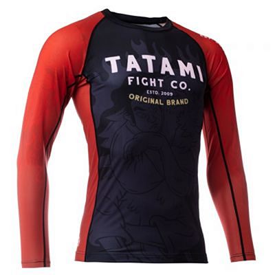 Tatami Mata Leao Eco Tech Recycled Rash Guard Preto-Vermelho