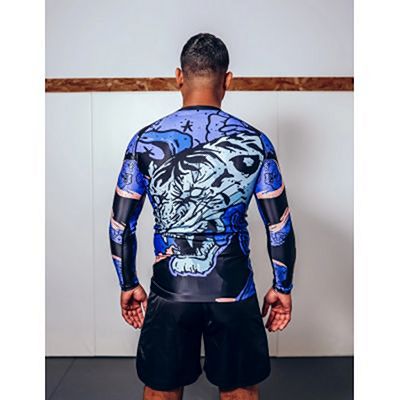 Tatami Moonlight Tiger Eco Tech Recycled Rash Guard Black-Blue