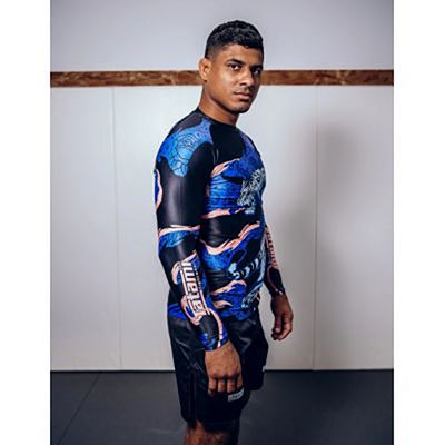 Tatami Moonlight Tiger Eco Tech Recycled Rash Guard Black-Blue