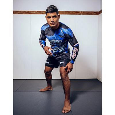 Tatami Moonlight Tiger Eco Tech Recycled Rash Guard Black-Blue