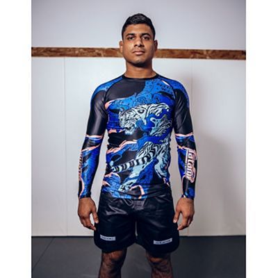Tatami Moonlight Tiger Eco Tech Recycled Rash Guard Black-Blue