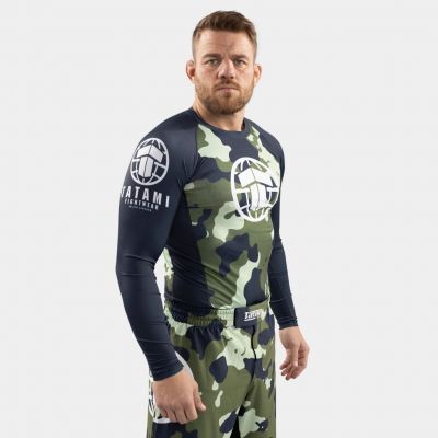 Tatami MTP Long Sleeve Rash Guard  Camo Negro