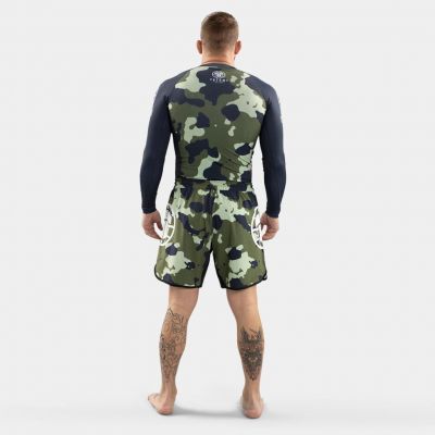 Tatami MTP Long Sleeve Rash Guard  Camo Fekete