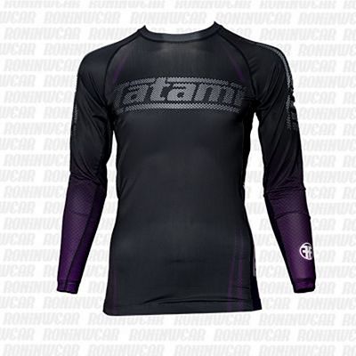 Tatami New IBJJF Rank Long Sleeve Rash Guard Negro-Morado