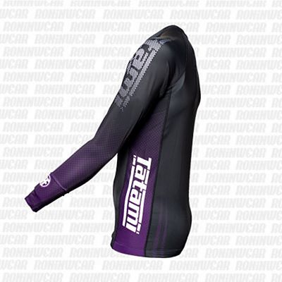 Tatami New IBJJF Rank Long Sleeve Rash Guard Nero-Viola