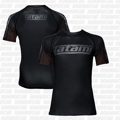 Tatami New IBJJF Rank Short Sleeve Rashguard Nero-Marrone