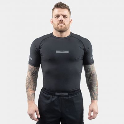 Tatami Noir Black Short Sleeve Rash Guard Negro