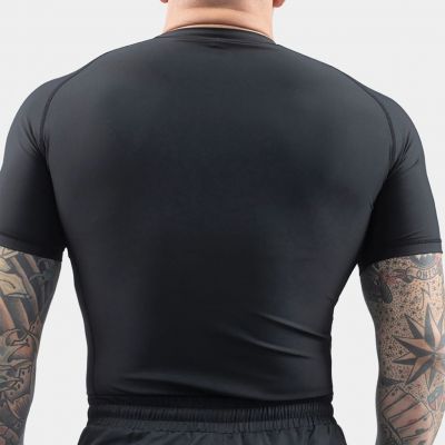 Tatami Noir Black Short Sleeve Rash Guard Svart