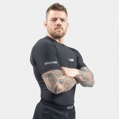 Tatami Noir Black Short Sleeve Rash Guard Negro