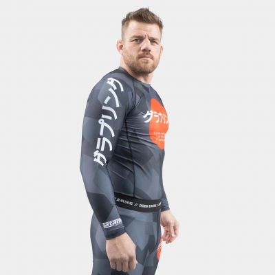 Tatami Onyx Black Long Sleeve Rash Guard Camo