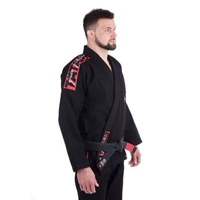 Tatami Red Bar Jiu Jitsu Kimono Preto-Vermelho