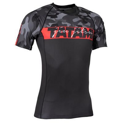 Tatami Red Bar Camo SS Rashguard Black-Camo