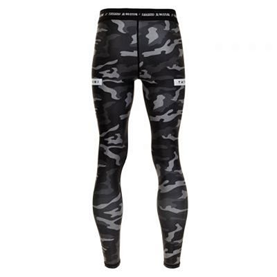 Tatami Rival Black & Camo Grappling Spats Svart-Camo