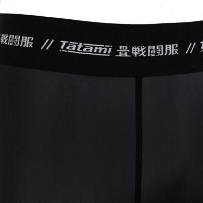 Tatami Rival Solid Black Grappling Spats Noir