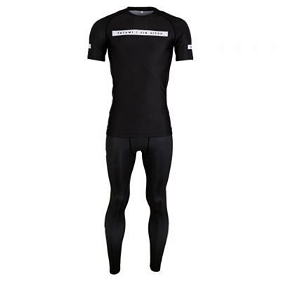 Tatami Rival Solid Black Grappling Spats Black