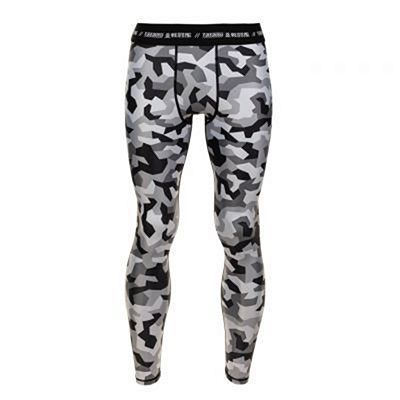 Tatami Rival White & Camo Grappling Spats White-Camo