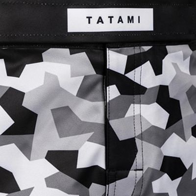 Tatami Rival White & Camo Grappling Shorts Blanc-Camo