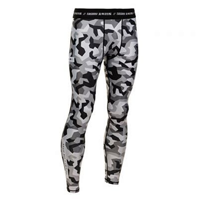 Tatami Rival White & Camo Grappling Spats Bianco-Camo