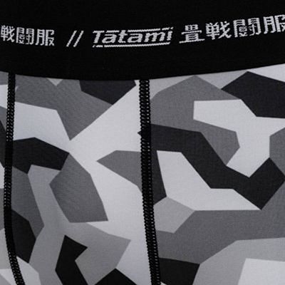 Tatami Rival White & Camo Grappling Spats Bianco-Camo