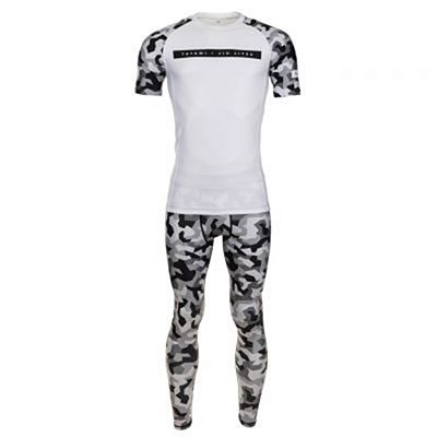 Tatami Rival White & Camo Grappling Spats White-Camo