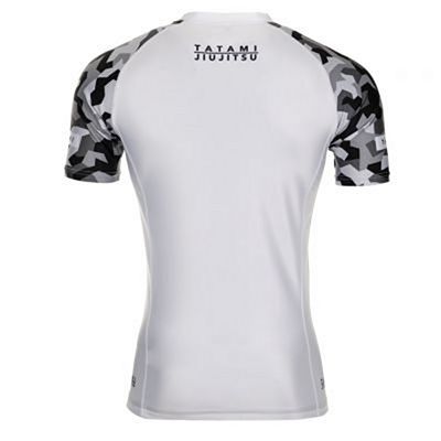 Tatami Rival White & Camo SS Rash Guard Blanc-Camo