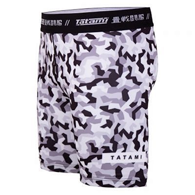 Tatami Rival White & Camo VT Shorts Vit-Camo