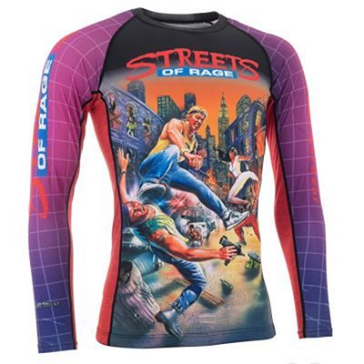 Tatami Sega Streets Of Rage Rash Guard Negro-Morado
