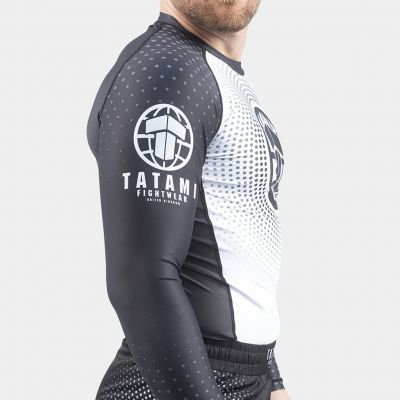 Tatami Shockwave Black Long Sleeve Rash Guard Vit-Svart