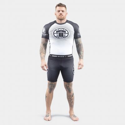 Tatami Shockwave Black Short Sleeve Rash Guard Vit-Svart