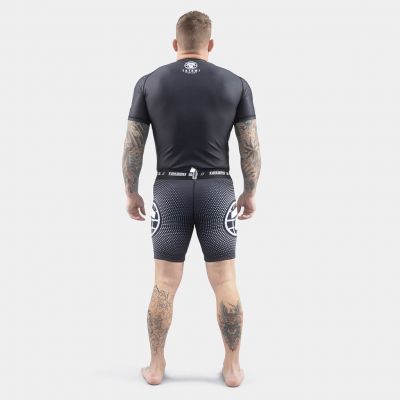 Tatami Shockwave Black Short Sleeve Rash Guard Bianco-Nero