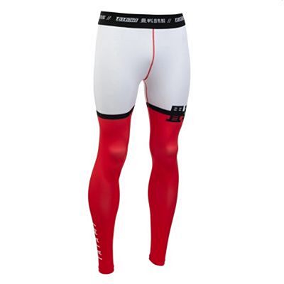 Tatami Super Grappling Spats Bianco-Rosso