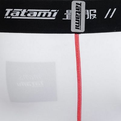 Tatami Super Grappling Spats Blanco-Rojo