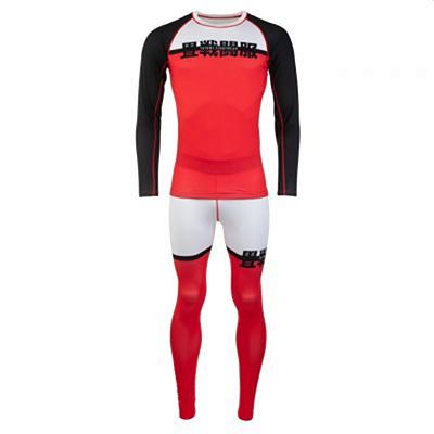 Tatami Super Grappling Spats Bianco-Rosso