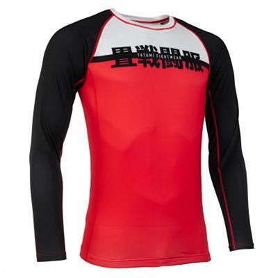 Tatami Super LS Rash Guard Fehèr-Piros