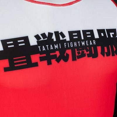 Tatami Super LS Rash Guard Blanc-Rouge