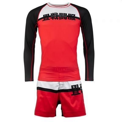 Tatami Super LS Rash Guard Blanc-Rouge