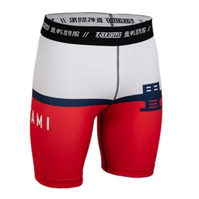 Tatami Super VT Shorts Branco-Vermelho