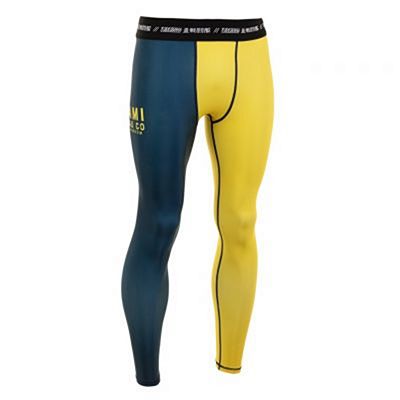 Tatami Supply Co Navy Grappling Spats Navy Blu-Giallo