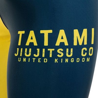 Tatami Supply Co Navy Grappling Spats Azul Marinho-Amarelo