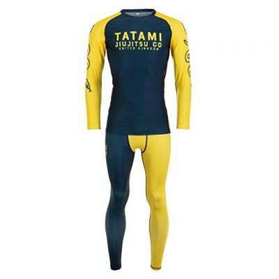 Tatami Supply Co Navy Grappling Spats Azul Marinho-Amarelo