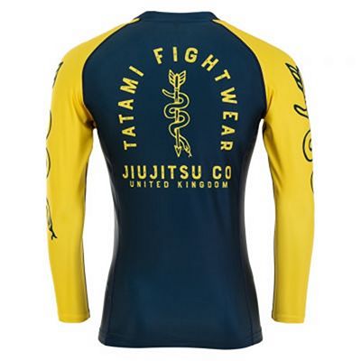 Tatami Supply Co Navy LS Rash Guard Azul Marinho-Amarelo