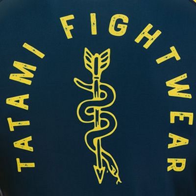 Tatami Supply Co Navy LS Rash Guard Navy Blue-Yellow