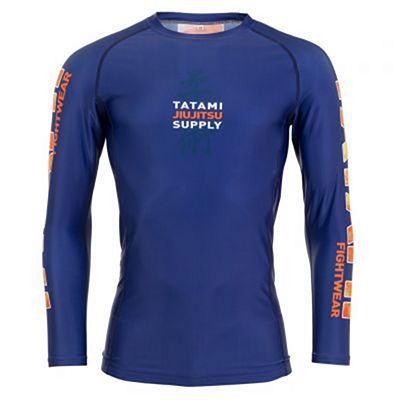 Tatami Tropic Navy LS Rash Guard Azul Marino-Naranja