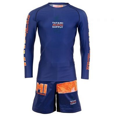 Tatami Tropic Navy LS Rash Guard Navy Blu-Arancione