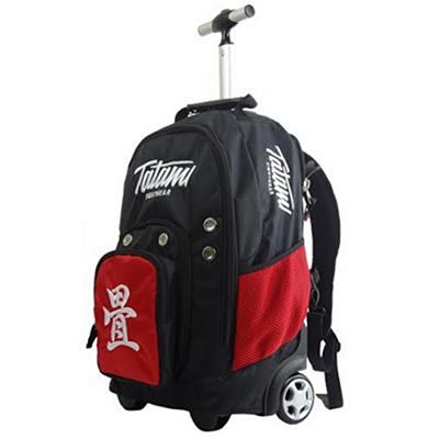Tatami Mochila Equipaje Mano Con Ruedas Negro-Rojo