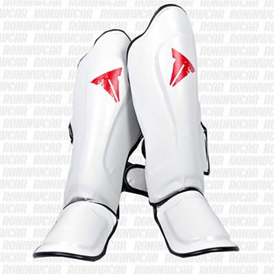 Throwdown Pack Guantes & Espinilleras Carbonian Blanco-Rojo