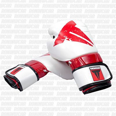Throwdown Pack Guantes & Espinilleras Carbonian Blanco-Rojo