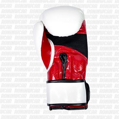 Throwdown Pack Guantes & Espinilleras Carbonian Blanco-Rojo